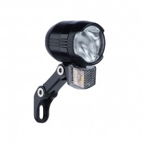 Фара передня BUCHEL Shiny 80 LUX SL LED з вмикачем, зі стояночними вогнями та сенсором для динамовтулки з виходом на задню фару 