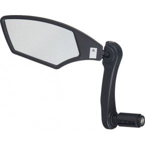 Дзеркало MERIDA BLACK/GREY DIA.21-26MM, REINFORCED NYLON GLASS, SILVER GLASS LENS Фото №1
