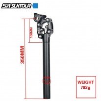 Амортизаційний підсідельний штир SR Suntour NCX SP12-NC, 31.6×350 мм