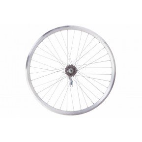 Колесо задн. VLT 28" AL 36H двост. дорожн. silver; Втулка VELOSTEEL (Чехія) на гайках Фото №1
