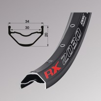 Обід Remerx ENDURO PLUS RX 2030, 29'', 622x30, 28 отв., FV, пістонований, чорний анодований, E-Bike,