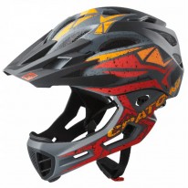 Шолом Cratoni C-Maniac PRO чорний/червоний/помаранчевий розмір S/M (52-56 см)