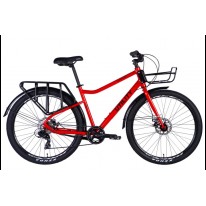 Велосипед  27.5" Dorozhnik UTILITY под кассету рама-18.5" синий с багажником задн St  orange red 