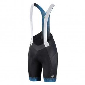 Велотруси Bergamont Team Bibshort з лямками, біло-синьо-чорні Фото №1