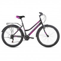 Велосипед 26" Intenzo Costa V-brake 2024 16" чорний/фіолетовий (INT-510M17-BLK-PURPLE-S-24