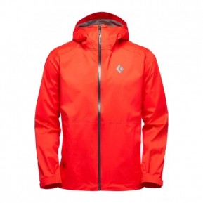 Мембранная мужская куртка Black Diamond M Stormline Strech Rain Shell (Hyper Red, S) Фото №1