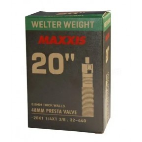 Вело камера MAXXIS WELTER WEIGHT 20X1*1/4X1*3/8 Ніпель - Presta 48mm Фото №1