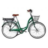 Велосипед з електроприводом 26" ST Dorozhnik eAQUAMARINE BH рама-17" 36B 13А*г 500Вт green з кошиком 2026