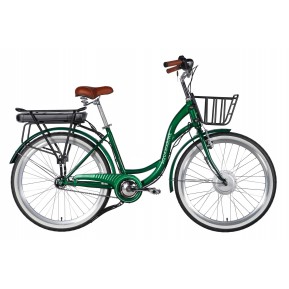 Велосипед з електроприводом 26" ST Dorozhnik eAQUAMARINE BH рама-17" 36B 13А*г 500Вт green з кошиком 2026 Фото №1