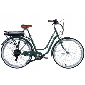 Велосипед с электроприводом 28" ST Dorozhnik eRETRO Vbr FR рама-19" 36B 13А*ч 500Вт зелено-сірий 2026 Фото №1