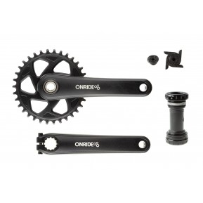 Комплект шатунов ONRIDE Solo Pro 1150 Hollowtech 170 мм 34T Direct Mount 11-скоростной с кареткой Фото №1