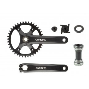 Комплект шатунов ONRIDE Solo Pro 1120 Hollowtech 170 мм 40T BCD 110 мм для 9/10/11-скоростной трансмиссии с кареткой Фото №1