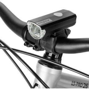 Велосипедне світло PUKY LUMI Black 9023 – комплект переднього та заднього LED-ліхтарів 9023 Фото №1