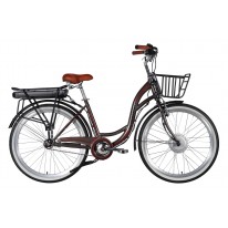 Велосипед з електроприводом 26" ST Dorozhnik eAQUAMARINE BH рама-17" 36B 13А*г 500Вт сірий YS 7810 з кошиком 2026