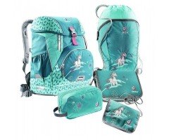 Шкільний набір DEUTER OneTwoSet - Sneaker Bag колір 3037 petrol horse (3830116 OneTwo; 3890115 Sneaker Bag; 3890215 Chest Wallet; 3890416 Pencil Pouch; 2890315 Pencil box)