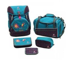 Шкільний набір Deuter OneTwoSet - Hopper колір 3044 forest dino (3830116 OneTwo; 80261 Hopper; 3890215 Chest Wallet; 3890416 Pencil Pouch; 2890315 Pencil box)