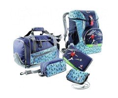 Шкільний набір Deuter OneTwoSet - Hopper колір 3045 navy soccer (3830116 OneTwo; 80261 Hopper; 3890215 Chest Wallet; 3890416 Pencil Pouch; 2890315 Pencil box)