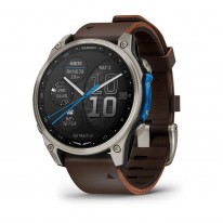 Авиационные часы Titanium с Oxford Brown коричневым кожаным ремешком Garmin D2™ Mach 2 - 47мм