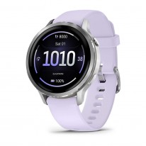 Смарт-часы Garmin Venu 4 (41mm), Gray w/ Silver + Periwinkle, GPS