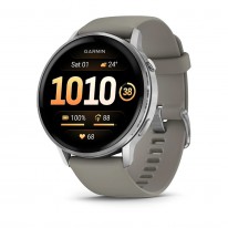 Смарт-часы Garmin Venu 4 (45mm), Black w/ Silver + Gray, GPS