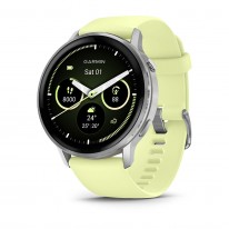 Смарт-часы Garmin Venu 4 (45mm), Gray w/ Silver + Citron, GPS