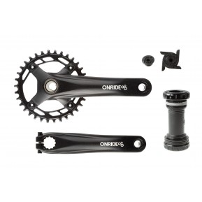 Комплект шатунов ONRIDE SoloPro 1110 Hollowtech 170 мм 34T BCD 104/76 мм для 9/10/11-скоростной трансмиссии с кареткой Фото №1