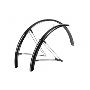 Комплект крил Hebie RAINLINE 28" ширина 48 мм, чорні глянцеві Фото №1