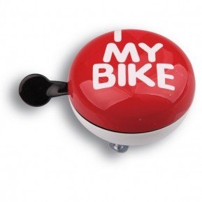 Динг-Донг Green Cycle GCB-1058S I love my bike, диаметр 80mm, красный Фото №1