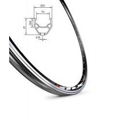 Обід Mach1 MX 27.5˝ 32 отвори під V-Brake чорний