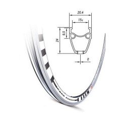 Обід Mach1 Road Runner 28˝ (700C) 36 отвотрів під V-Brake сріблястий FV