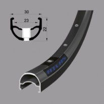 Обід Remerx ATLAS, 24'', 507x23, 36 отв., AV, подвійно пістонований, чорний анодований, E-Bike