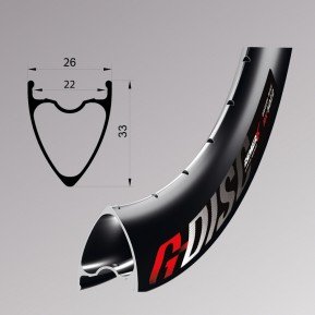 Обід Remerx G-DISC RX 5022, 28'', 622x22, 32 отв., FV, чорний анодований, E-Bike, безкамерний Фото №1