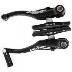 Гальма Shimano DEORE BR-T610, V-brake, задні, картридж. колодки S70C +SMVBRKL, чорні