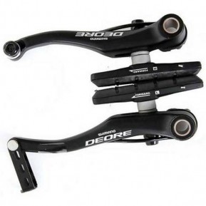 Гальма Shimano DEORE BR-T610, V-brake, задні, картридж. колодки S70C +SMVBRKL, чорні Фото №1