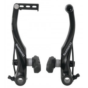 Гальма Shimano ALIVIO BR-T4000, V-brake, передній/задній+ болти/направл. трубка, колодка S65T, чорні Фото №1