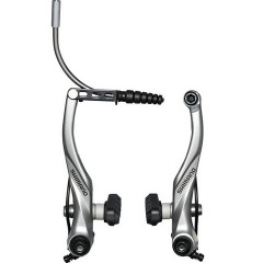 Гальма Shimano ALIVIO BR-T4000, V-brake, задні + болти/направл. трубка, колодка S65T, срібні