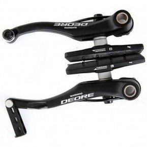 Гальма Shimano DEORE BR-T610, V-brake, задні, картридж. колодки S70C +SMVBRKL, чорні Фото №1