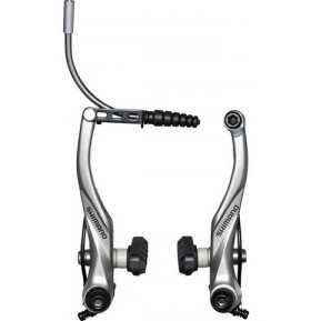 Гальма Shimano ALIVIO BR-T4000, V-brake, задні + болти/направл. трубка, колодка S65T, срібні Фото №1