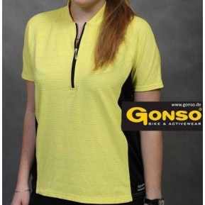 Велофутболка жен GONSO yellow black Hightex Фото №1