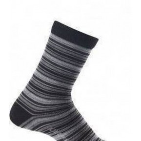 Шкарпетки Icebreaker City UltraLite StripeTease 3/4 Crew WMN black/twister/blizzard  Фото №1