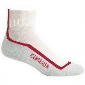 Шкарпетки Icebreaker Bike/Run Lite Mini WMN white/red/silver M Фото №1
