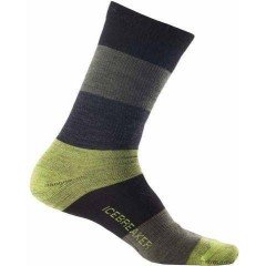 Шкарпетки Icebreaker City UltraLite Stripey Crew MEN black/cargo/jet melange 