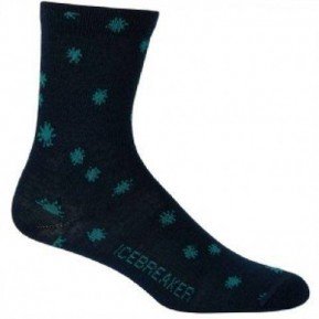 Шкарпетки Icebreaker City UltraLite Starry Night 3/4 Crew WMN eclipse/emerald  Фото №1