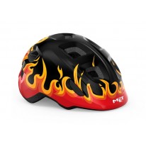 Дитячий шолом MET HOORAY BLACK FLAMES GLOSSY  