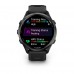 Смарт-часы Garmin Forerunner 970 с титановым безелем, корпусом цвета белого камня и бело-желтым ремешком. Фото № 7