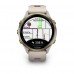 Смарт-годинник Garmin Forerunner 970 із золотистим титановим безелем, сірим корпусом і ремінцем кольору французький сірий/індиго Фото № 2