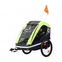 Велопричіп Hamax Avenida двомісний багатофункціональний дитячий lime