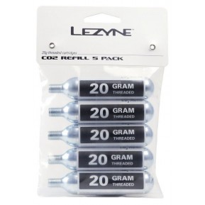 Балон Lezyne СО2 20G 5 штук Сріблястий Y13 Фото №1