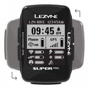 GPS компьютер Lezyne SUPER PRO GPS HR/ProSC LOADED Чорний Y14 Фото №1