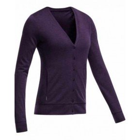 Кофта Icebreaker Villa Cardigan WMN burgundy hthr S Фото №1